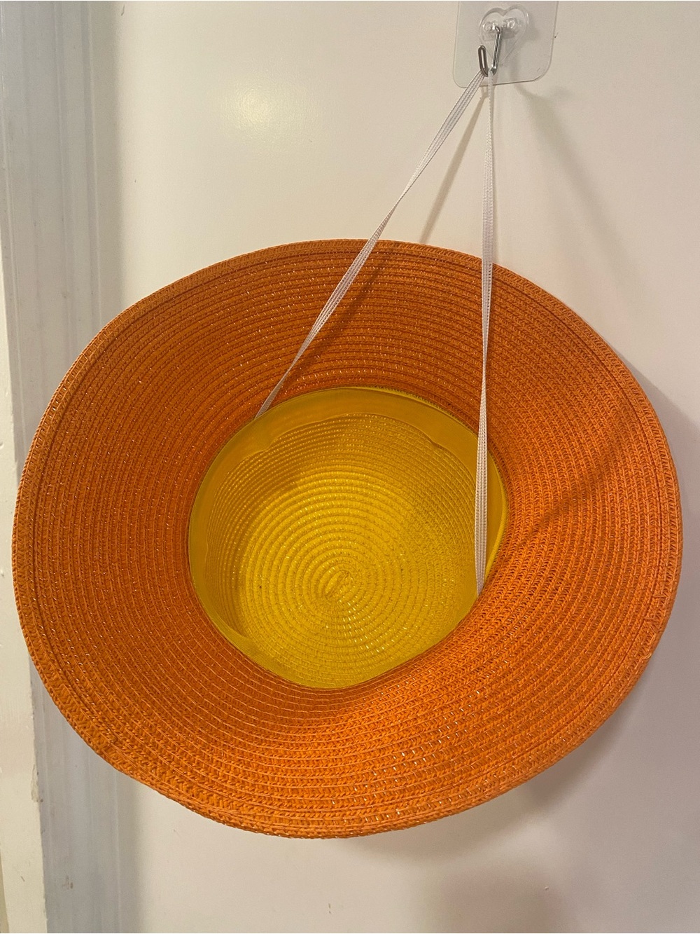 Yellow and Orange Floral Straw Sun Hat - Picture 5 of 7